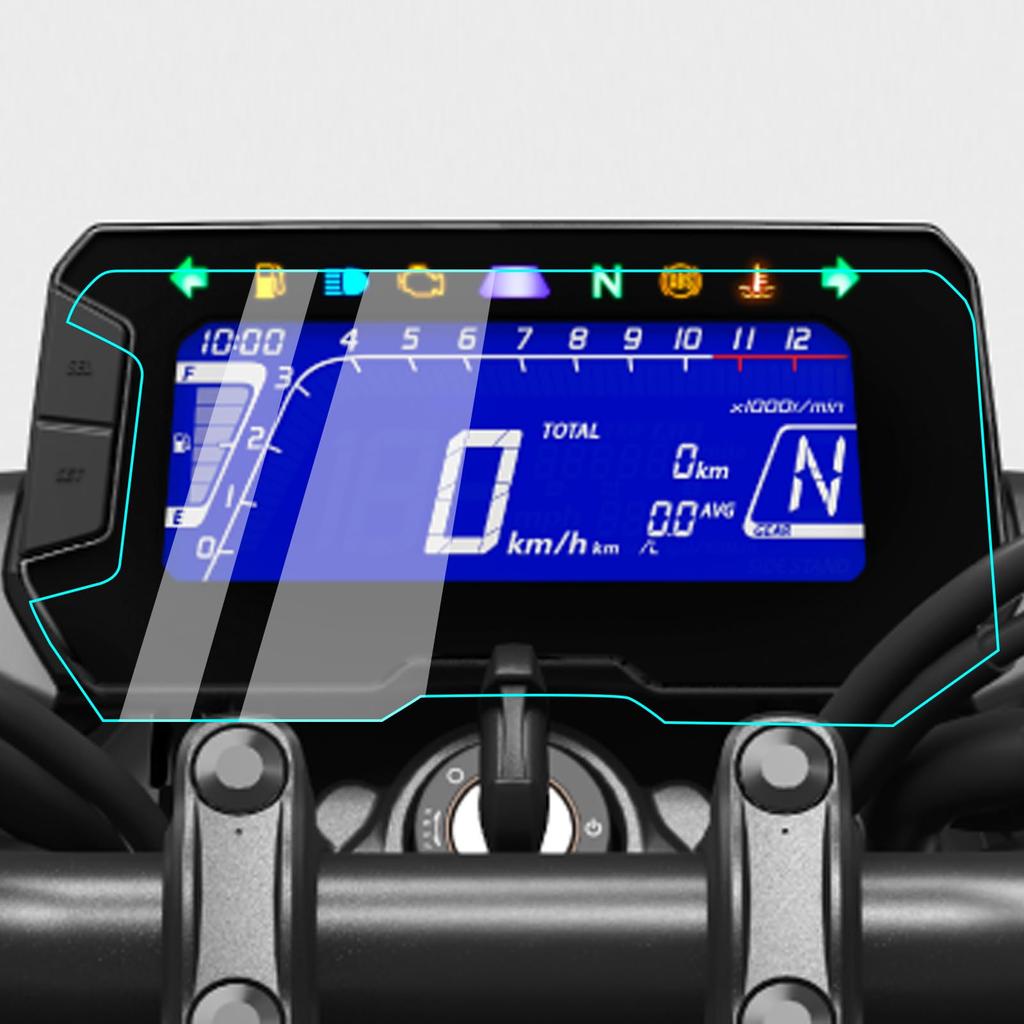 LEDISHUN Motorcycle Meter Protection Film (Set of 2) for CB125R (18-23) CB250R (18-23) CB300R (18-23) Dedicated Meter Protection Film