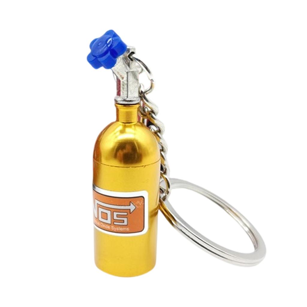 Брелок в форме баллона с закисью азота, имитация, держатель для ключей, алюминиевый сплав, незаменимый аксессуар для автолюбителей и энтузиастов