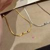Bow Snake Bone Chain Earrings Small Fresh Sweet Elegant Clavicle Chain Versatile Blade Chain Set