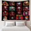 Halloween-horror Print Tapestry, Backdrop, Easy Setup, Ideal for Bedroom, Office & Living Room, with Aesthetic Wall Hanging Decor.