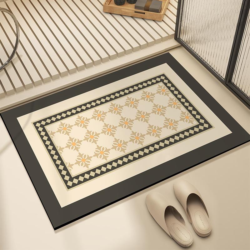 Ретро-светлая роскошная ванная комната, быстросохнущая подкладка для душа, впитывающая воду и устойчивая к грязи подкладка для ног, износостойкий напольный коврик для дома