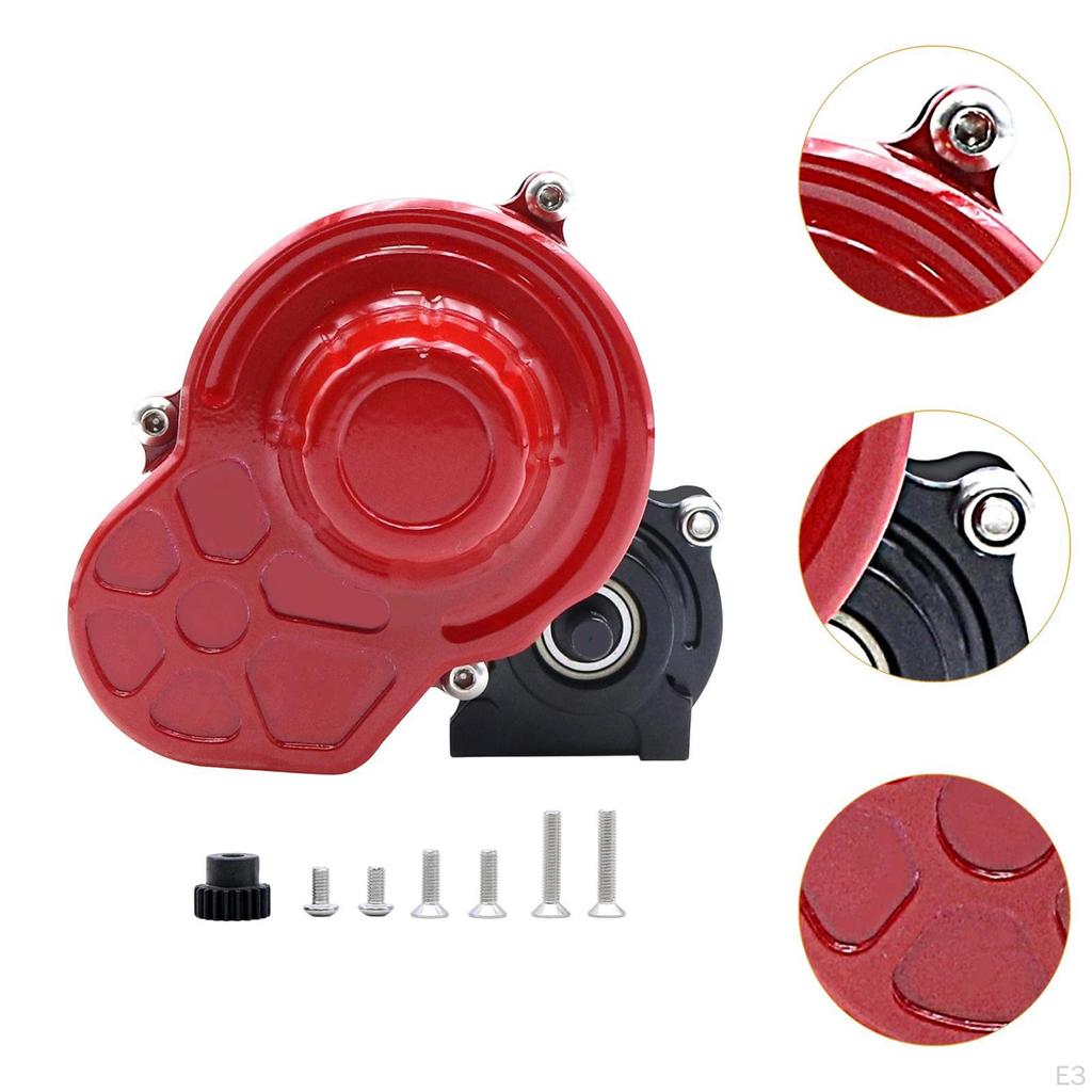 48P Metal Transmission Gearbox with Motor Gear/ Cover for 1/10 RC Rock Crawler SCX10