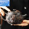 Цзяньшуйская фиолетовая глина Резная чайная церемония Ручная роспись Антикварный рельефный чайник Бытовой чайник Набор для кунг-фу Чайник-дракон