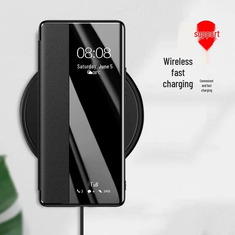 Huawei P60/P60 Pro Flip Leather Phone Case with Smart Window