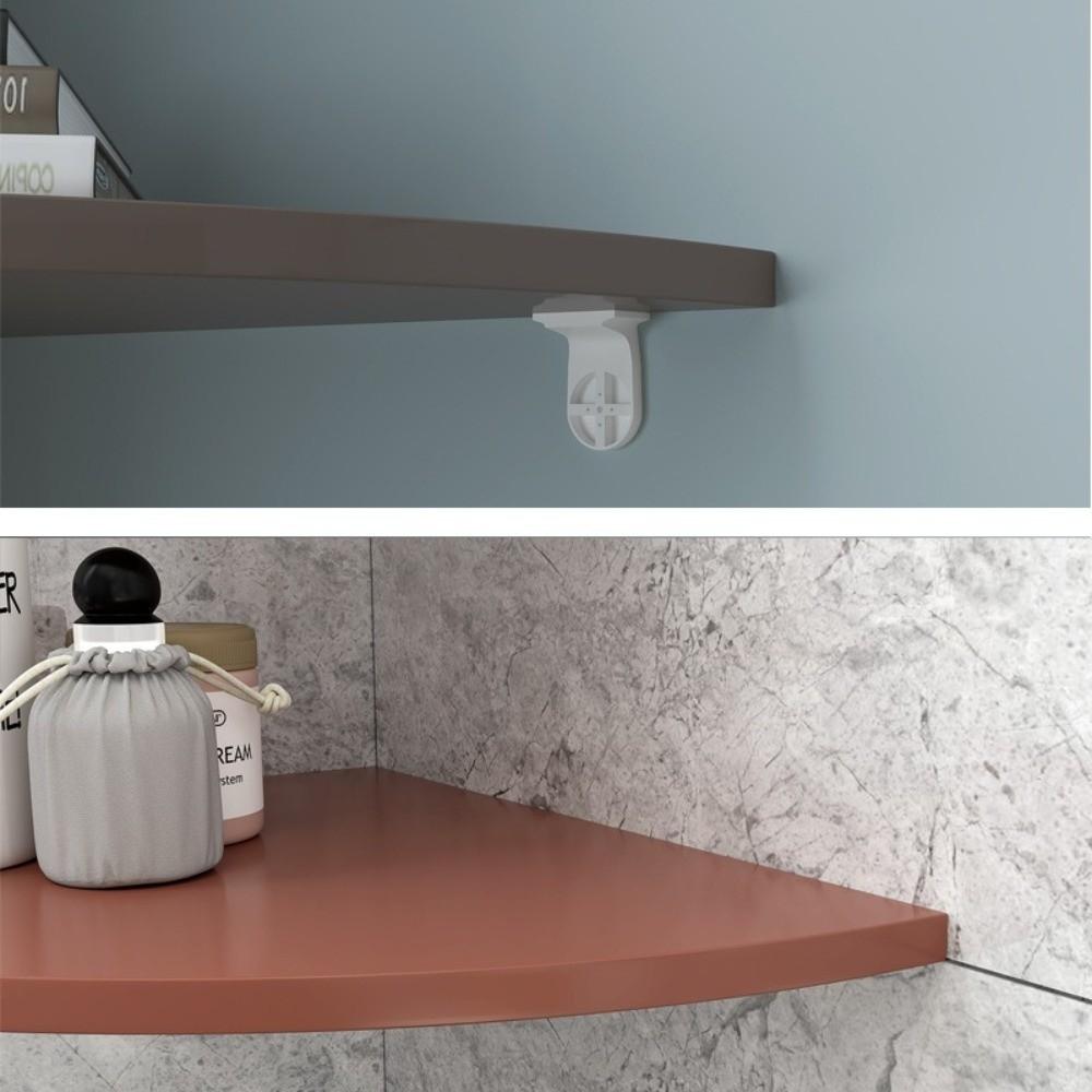 Quarter Circle Home Floating Shelves PVC Wall Corner Storage Rack Floating Corner Shelf  Kitchen