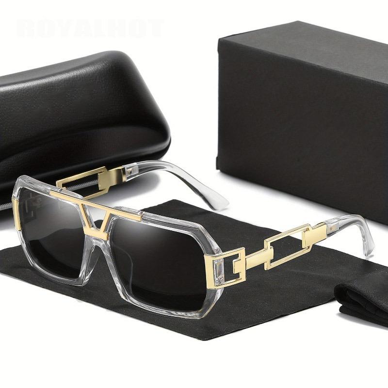 Неполяризованные ретро большие солнцезащитные очки для мужчин и женщин квадратная оправа солнцезащитные очки унисекс мода для спорта на открытом воздухе очки для вождения