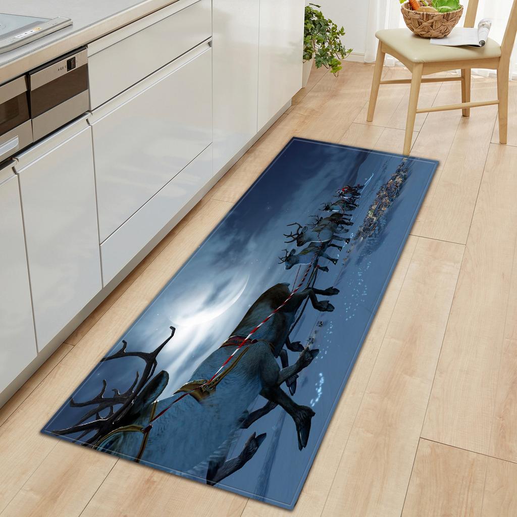 Christmas Kitchen Sand Carpet Doormat Long Floor Mat