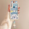 KEYSION Милый чехол с 3D-мультяшным изображением уха для VIVO Y17 Y15 Y12 с браслетом, мягкий силиконовый противоударный чехол для телефона VIVO Y11 2019