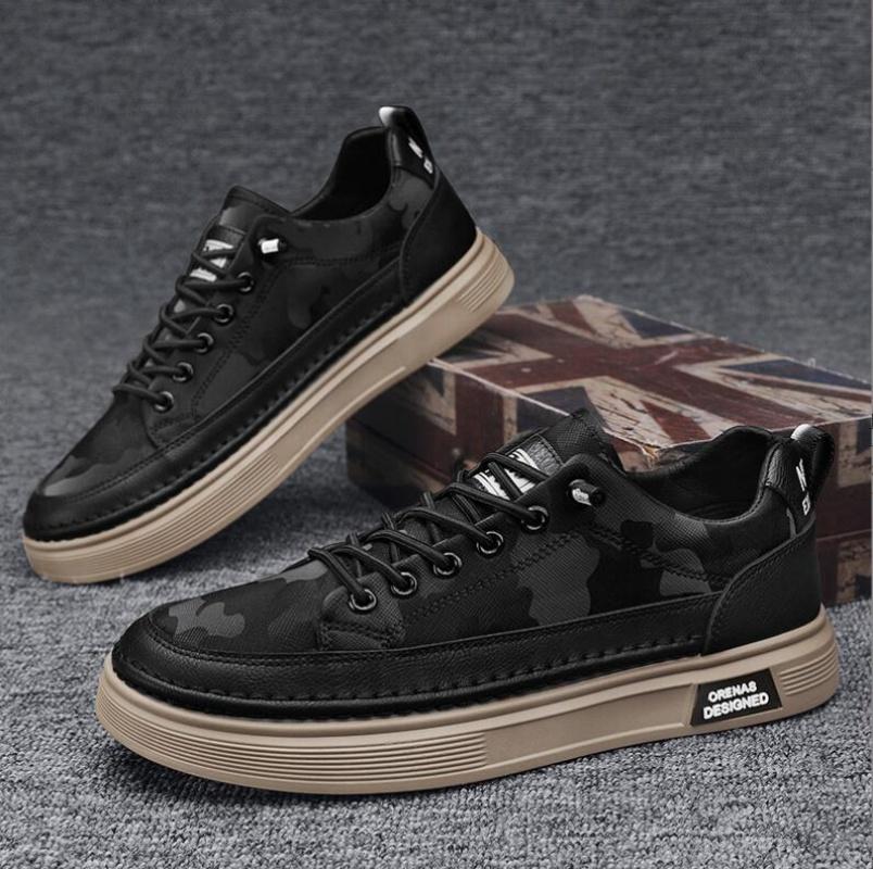 2024 Осенняя мужская обувь Повседневная платформа Кожаные лоферы шеф-повара Модные кроссовки для активного отдыха Вождение Теннис Бег Роскошные кроссовки