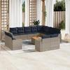 VidaXL Garden Lounge Set with Cushions 13 Pcs, Patio Sofas, Furniture Set, Outdoor Terrace Furniture, Grey 3256726