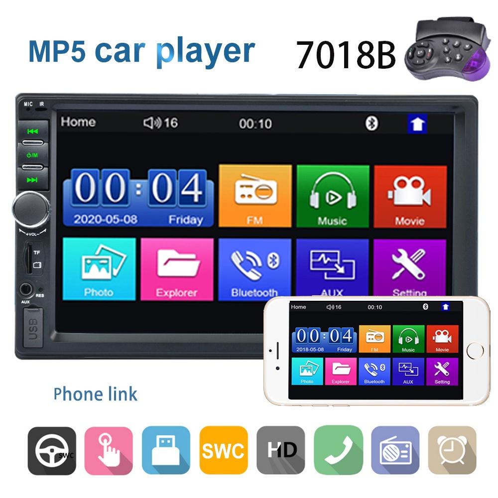 Car Radio Autoradio 2 Din 7" HD Multimedia Player 2DIN Screen Touch Auto Audio Car Stereo MP5 Bluetooth USB TF FM Camera 7018B