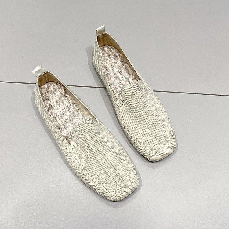 2024 Весна Новые сетчатые балетки Женские квадратные носки Повседневные лоферы Дышащие балетки Обувь для вождения Кроссовки Мокасины Женские балетки