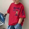 Свободная boys' короткорукавка с удобным летним принтом