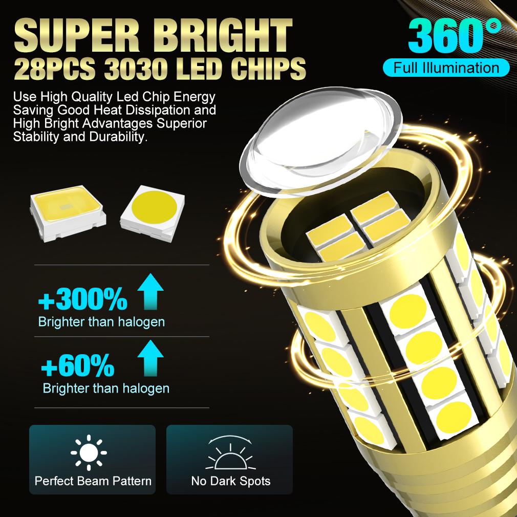 2 шт. T15 W16W светодиодные лампы Canbus автомобильные фары 2000LM 28SMD 3030 чипы 9012 921 с объективом без ошибок задний резервный фонарь заднего хода авто лампа 6000K белый 12 В