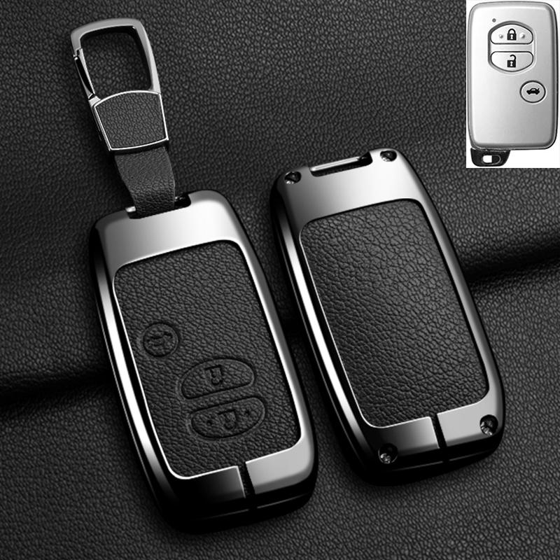 Interior Mouldings Alloy Car Key Case Cover Shell Fob For Toyota Prius 30 Alpha Aqua Land Cruiser Auris For Lexus LC 200 2012 -