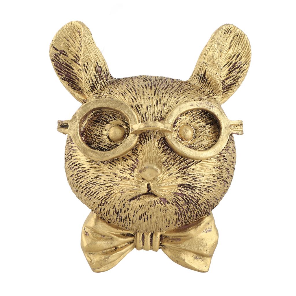 Home Decor Waterproof Bronzed Resin Animal Hanging Sculpture Sunscreen Animal Head Wall Hanging Ornaments Home Decor