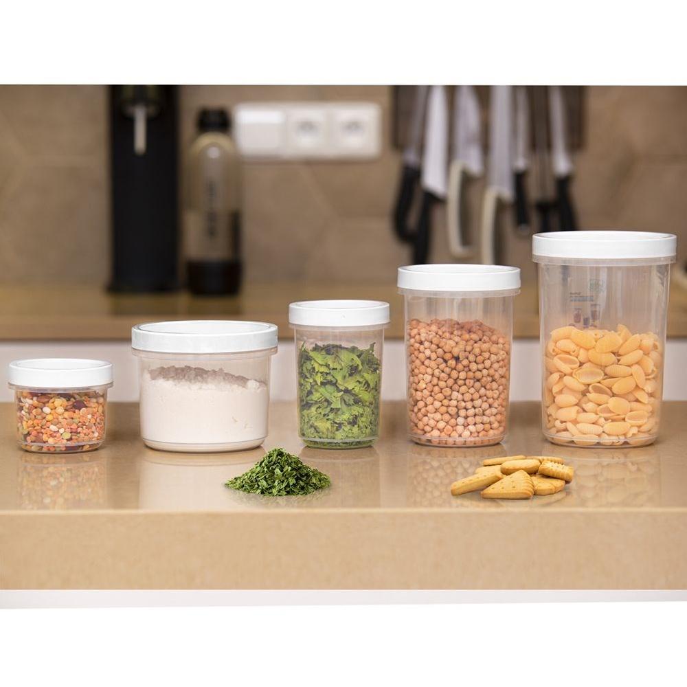 Airtight Plastic Round Soup and Food Storage Container with Lid 1 Liter