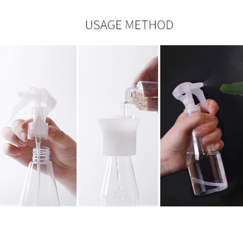 200Ml Transparent Plastic Spray Bottle Portable Refillable Container Empty Bottle