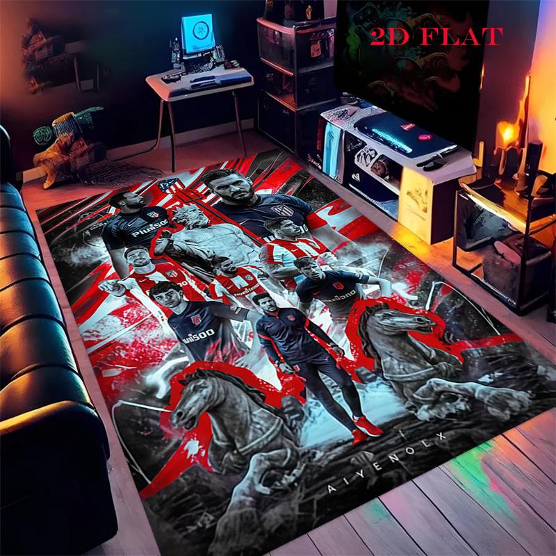 Atleti Carpet Rug for Living Room Bedroom Home Sofa Decoration,Kids play Nonslip Floor Mat
