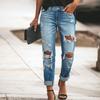 Women's Fashion Casual Summer Spring Ripped Denim Trousers Pants & Capris
