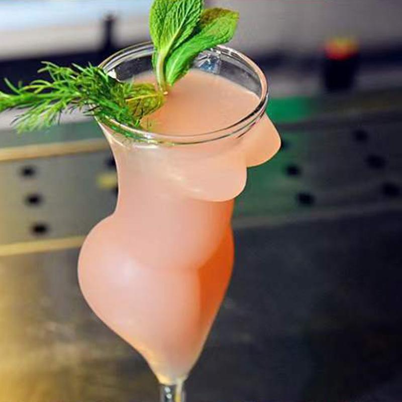 Форма тела Элегантный Боросиликатный Бокал для шампанского Хрустальный Коктейльный Бокал для Бара Красный Винный Бокал Голый