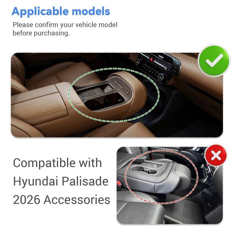 Органайзер-лоток на пол центральной консоли для 2026 hyundai palisade Нижний отсек для хранения центральной консоли Внутренние дополнительные аксессуары