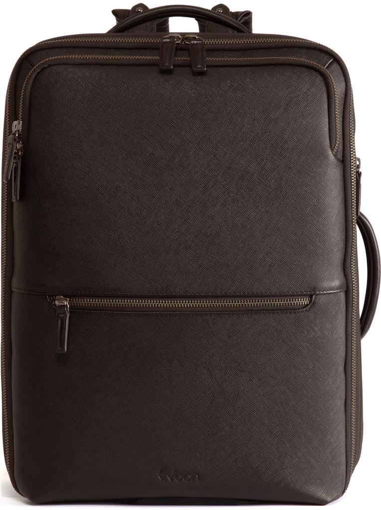 Backpack Leather Genuine Leather Backpack Business Backpack 32L Large Capacity Backpack with Expansion Function Inch [Evoon] Multi-Business Men's 15.6