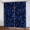 2pcs Galaxy Curtains Outer Space Nebula Universe Starry Sky Stars Printed Curtain For Bedroom Living Room Window Drapes Home