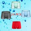2/4 PCS Ice Silk Seamless Mens Underwear Panties Boxer Shorts Men's Mid Waist Breathable Boxers for Men Pants Pure Color Transparent Panties