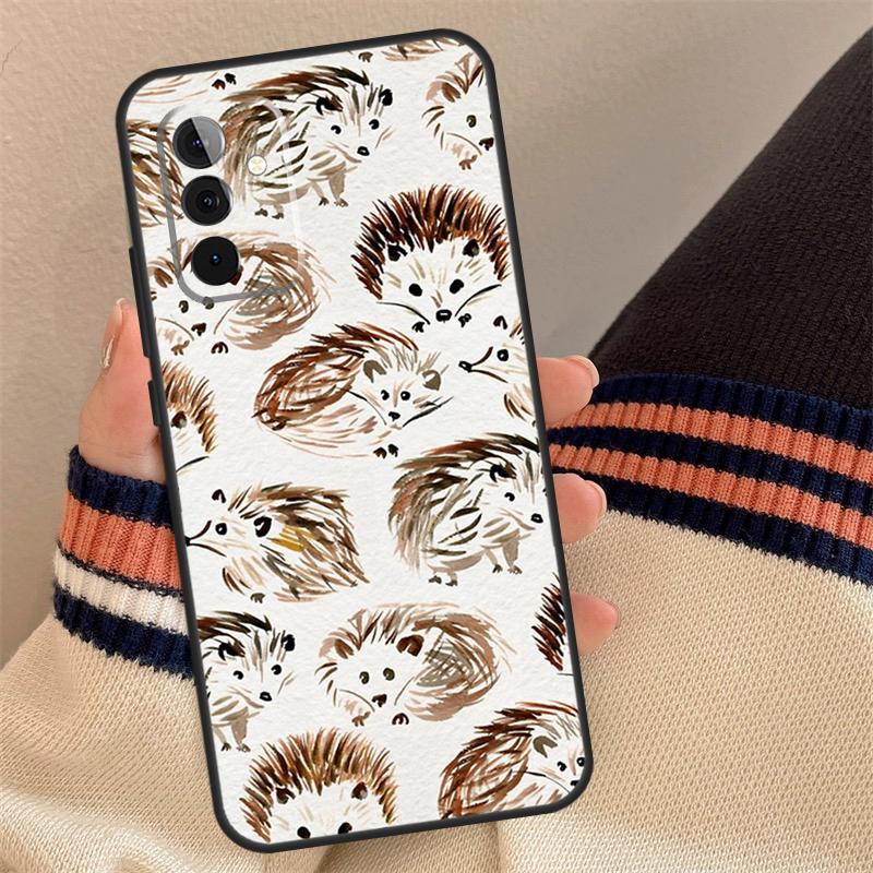 Hedgehog and Balloon Case For Samsung Galaxy A54 A34 A14 A56 A36 A16 A06 A13 A53 A12 A22 A32 A52 A35 A17 A15 A55