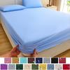 Waterproof Bed Fitted Sheet Soft Breathable Mattress Cover Grey Queen/King/Twin/Full (No Pillowcase)