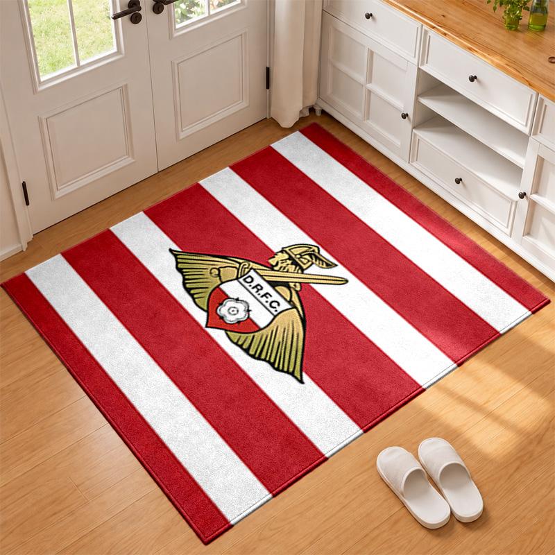 Doncaster Rovers Carpet Door Mat for Living Room or Bedroom Protective Mat Under Chair Office Decoration Christmas Gift Birthday Present