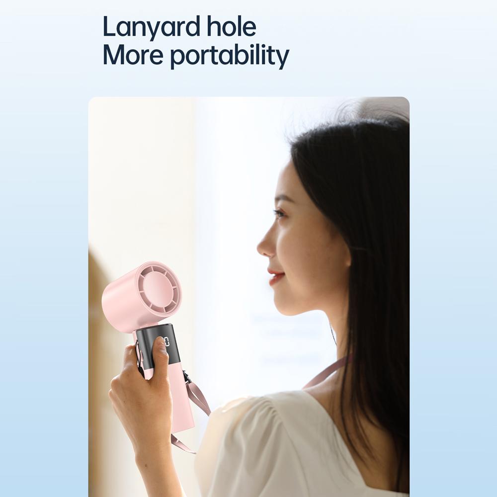 Ручной вентилятор Высокоскоростной портативный турбовентилятор Электрический вентилятор с USB-аккумулятором и цифровым дисплеем