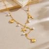 316L Stainless Steel Colored Starfish Pearl Pendant Necklace Women New Y Sweater Summer Beach Neck Chain Vacation Jewelry