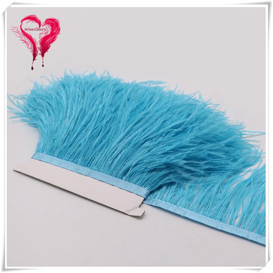 Ostrich Hair Cloth Edge Dress Dress Accessories Skirt Feather Trim With 10-15Cm Tassel
