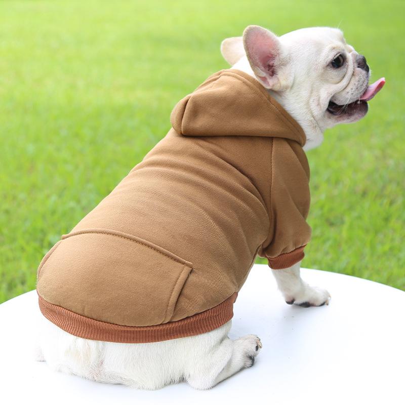 Autumn and Winter Sweatshirts, Denim Pockets, Two-legged Clothes, Sporty Pet Clothes, Dogs, Cats, Pet Clothes, Supplies