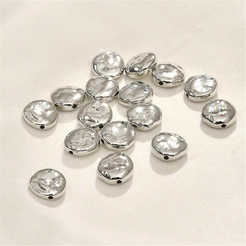 10 шт. нерегулярных разделительных бусин для изготовления ювелирных изделий своими руками браслет ожерелье золотой серебряный цвет плоские бусины разделители аксессуар