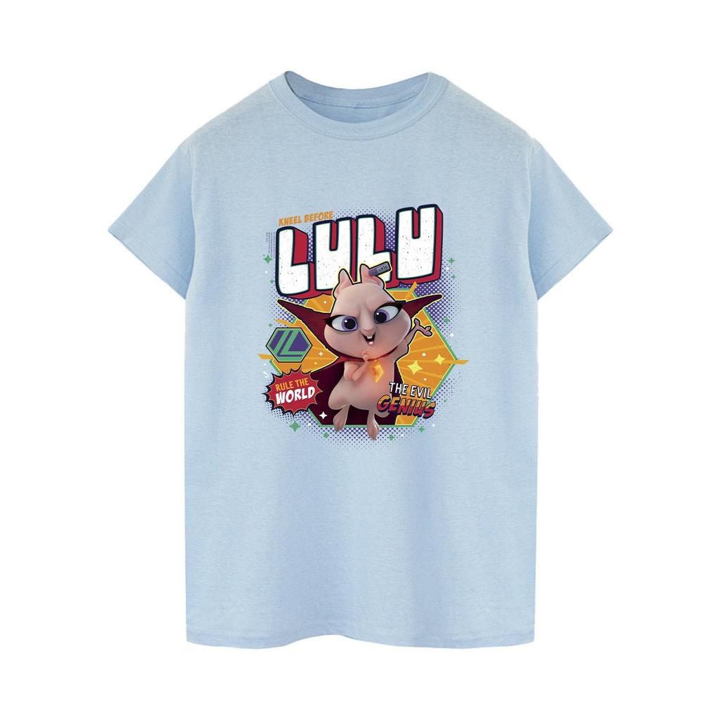 DC Comics Womens/Ladies DC League Of Super-Pets Lulu Evil Genius Cotton Boyfriend T-Shirt