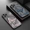Butterfly Pattern Wireless Charge Magnetic Case For iPhone 16E 16 Pro Max 15 Pro 14 13 for Magsafe Soft Edge Shockproof Matte Clear Phone Cover