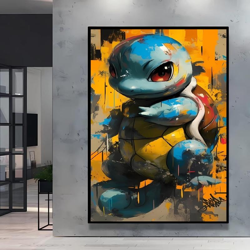 Japanese Anime Canvas Paintings Pikachu Poster Cartoon Character Picture Bright and Clear Colors High Quality Home Decor