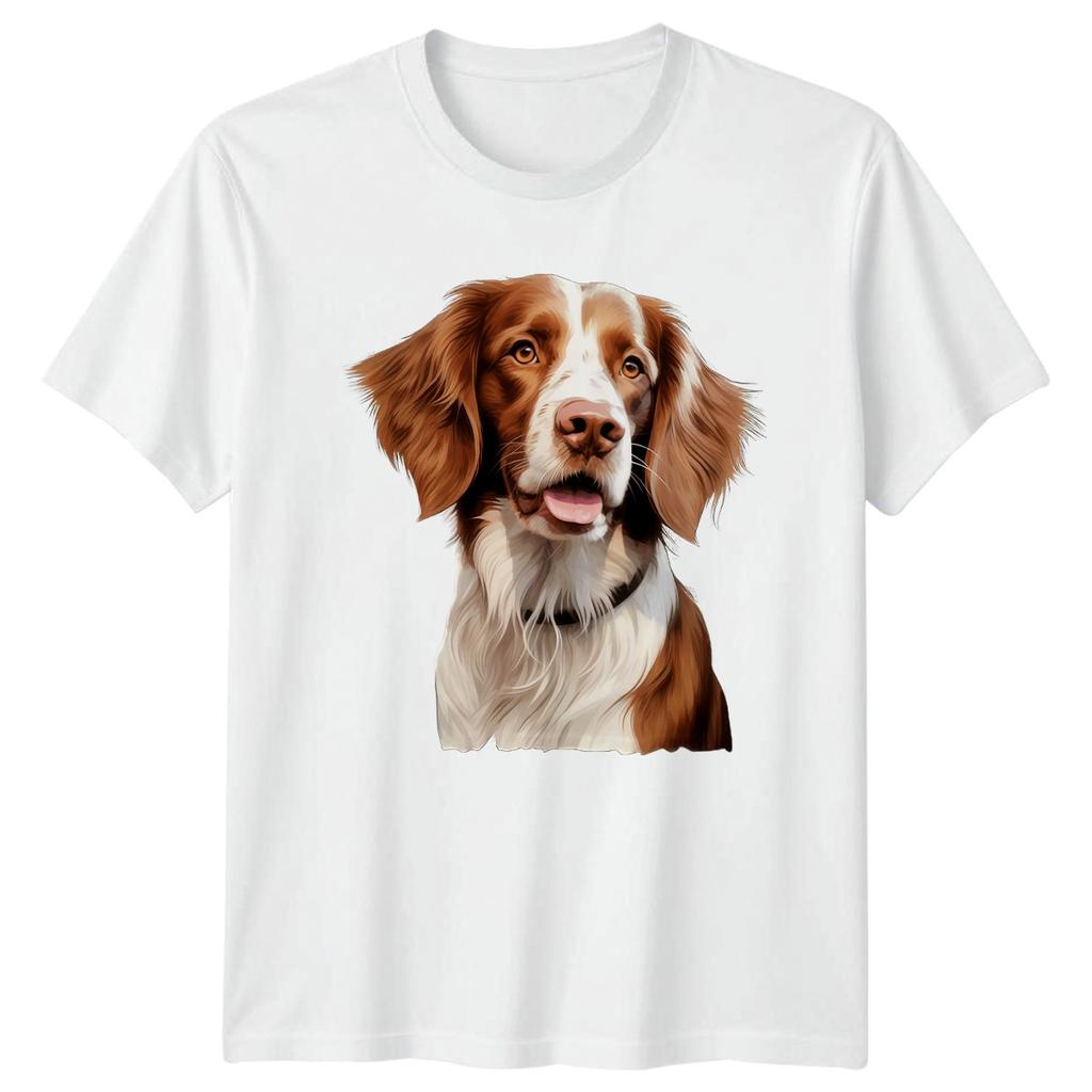 Brittany Spaniel Dog Art TShirt Brittany Spaniel Dogs Birthday Gift For Him Her
