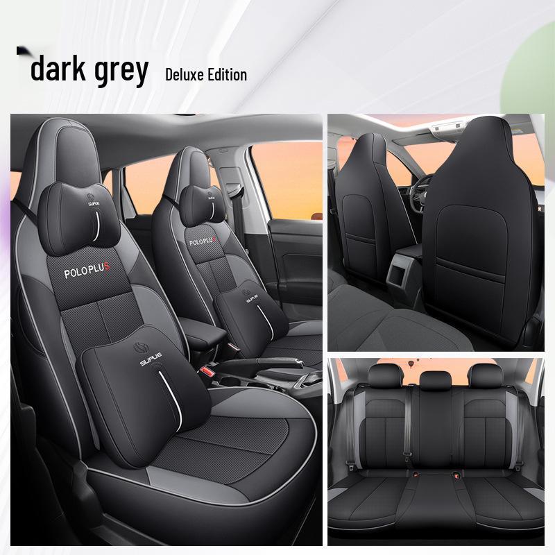 DJGY Подушка на сиденье из спортивной кожи для Volkswagen POLO PLUS - Всесезонный чехол для специальных автомобильных сидений
