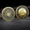 European and American commemorative coins, twelve zodiac gold coins, diamonds, coins, tarot, wishes, sun god, Christmas gift, Stocking stuffers