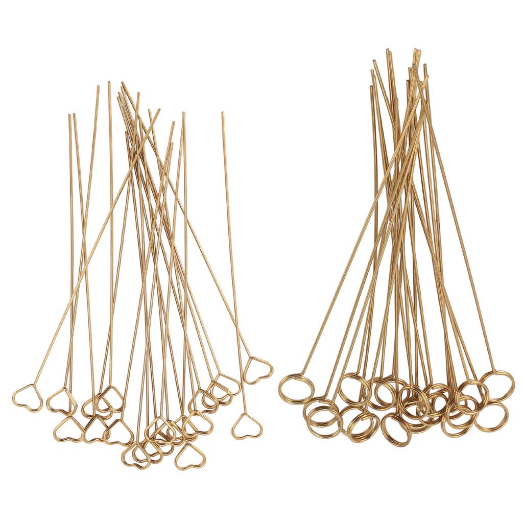 50pcs Floral Picks Clips Reusable Golden Metal Wire Floral Place Card Holder 6in Photo Memo Holder P