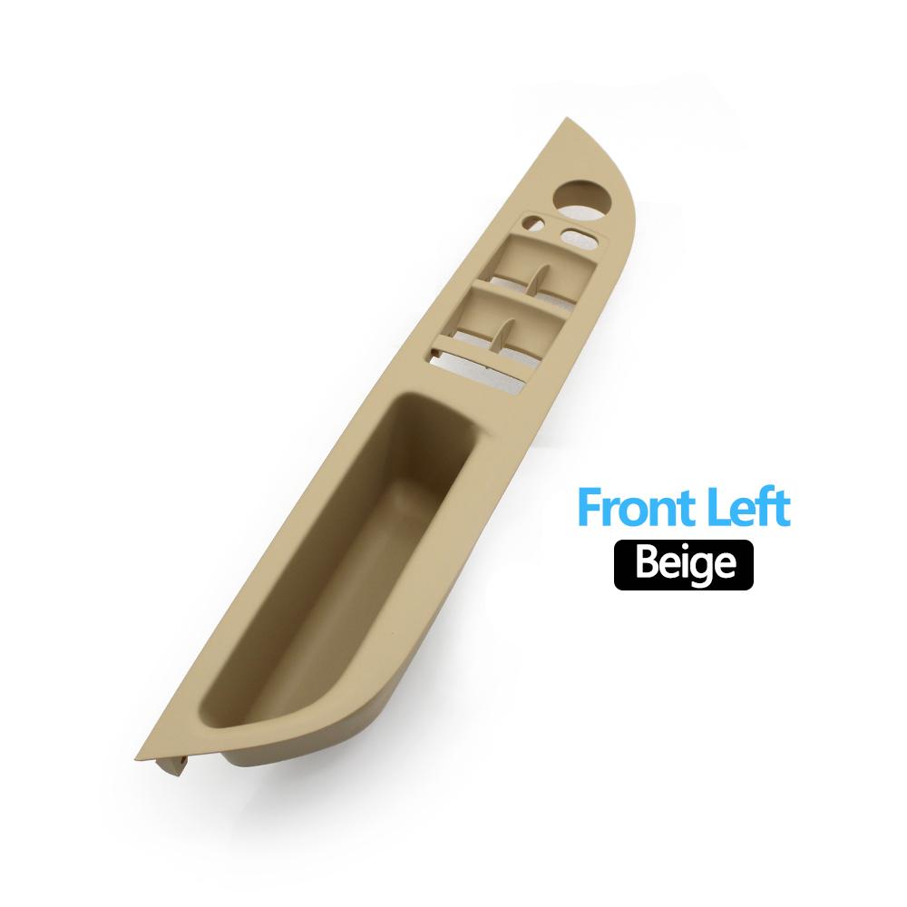 LHD Car Front Rear Left Right Door Handle Armrest Panel Pull Trim Window Switch Cover For BMW 5 Series E60 E61 2006-2010