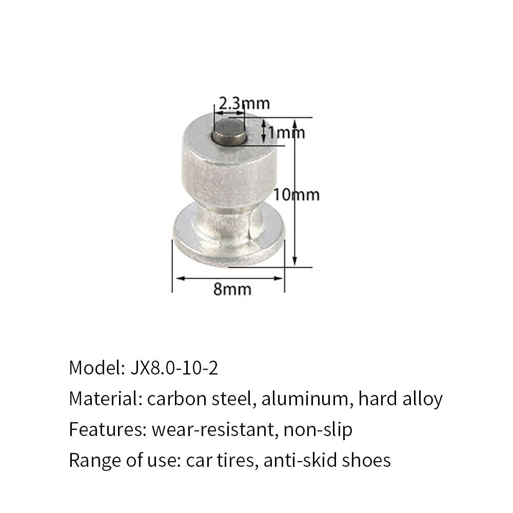 50 шт. колесные ушки для автомобильных шин, шипы, винты, снежные шипы, колесные шины, цепи противоскольжения, шипы для обуви, квадроциклов, автомобилей, мотоциклов, шин 8x10 мм