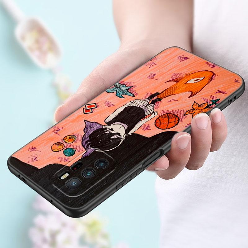 Чехол для телефона Omori Game Fanart для Xiaomi Redmi Note 7 8 9 10 Lite 11 11E 11T 12 Pro 11S 4G 10T 5G 8T 9S 10S, мягкий черный чехол из ТПУ