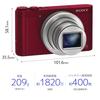 Sony Цифровая камера 30x оптический зум миллионов пикселей Red RC DSC-WX500 18.2 Cyber-shot DSC-WX500