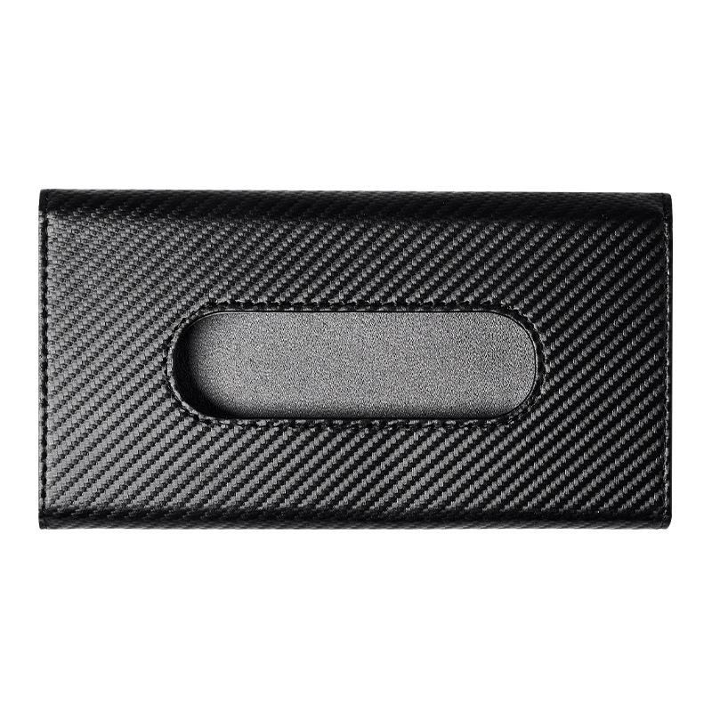 Car Sun Visor Plate Tissue Box Universal Interior Paper Towel Storage Bag Carbon Fiber Sun Visor Tissue Boxes
