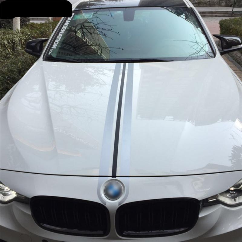 Новые 130X12,1 см Полосы для гонок на капот автомобиля Наклейки для BMW Mercedes-Benz